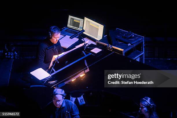 Composer Max Richter performs on stage during the public world premiere of his 8 hour long 'SLEEP' live performance during 'Maerzmuisk' Festival at...