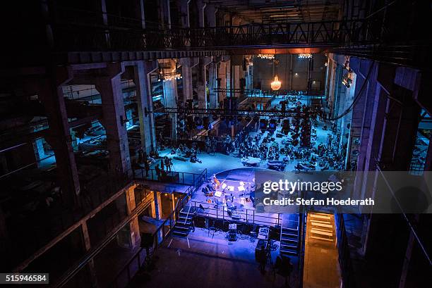 General view of the public world premiere of Max Richter's 8 hour long 'SLEEP' live performance during 'Maerzmuisk' Festival at Kraftwerk Mitte on...