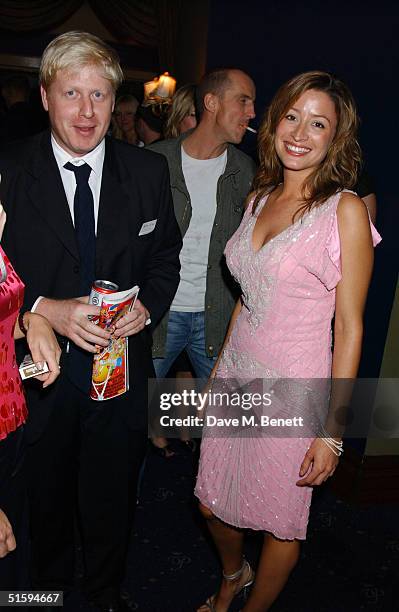 Boris Johnson and Rebecca Loos attend the 25th anniversary and book launch party for cult adult comic, Viz Magazine, at the Cafe de Paris on October...