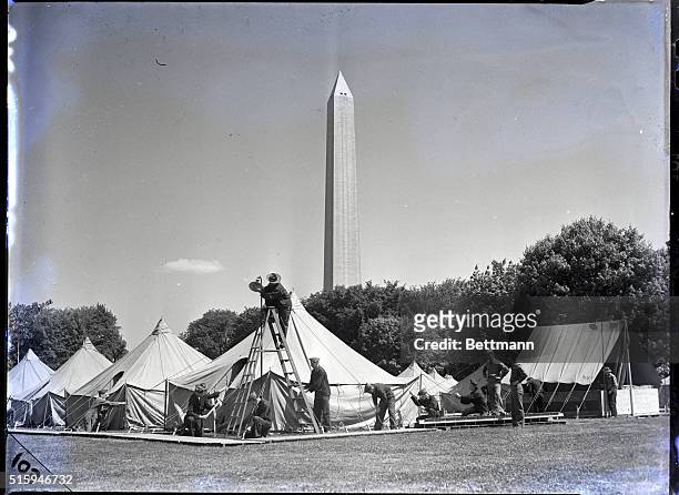 Washington, DC: Soldiers from neighboring cantonments will find themselves right at home in the new tent-city being erected on the mall, near...