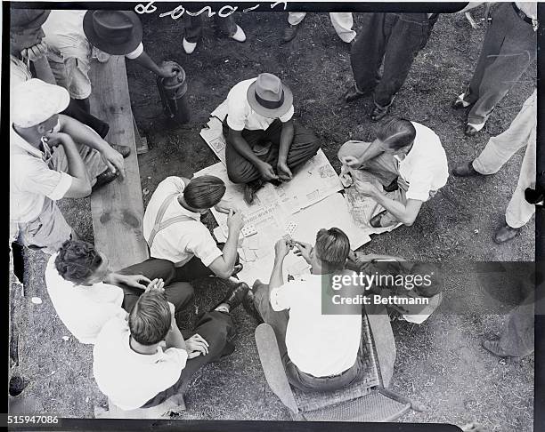 North Charlotte, North Carolina: A peaceful idyll - if that is not hearing calumny on the game of bridge - on the picket line, near Highland Park...