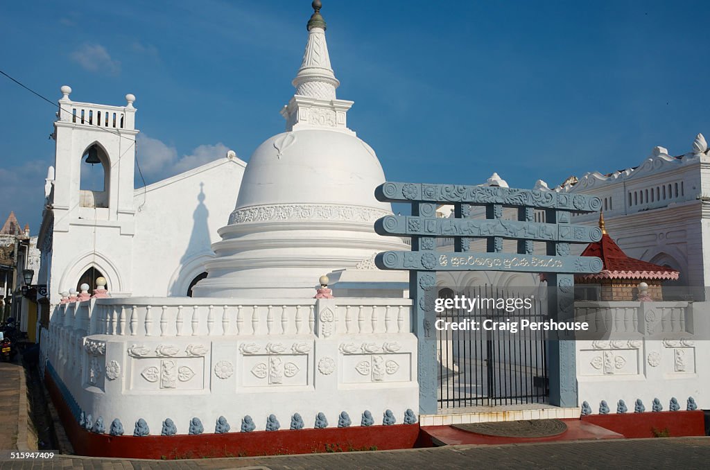 Shri Sudarmalaya Buddhist Temple in Galle Fort.