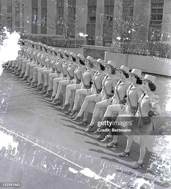 New York City: The Rockettes, famous precision dancers who are called the "West Pointers of the Theatre," performed a special WAC routine in tribute...