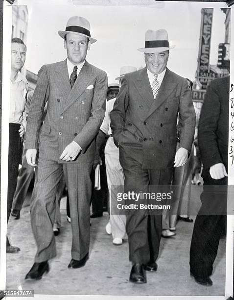 Edgar Hoover and aide Clyde Tolson, to direct the hunt for the kidnapper of 5 year old James B. Cash, Jr.