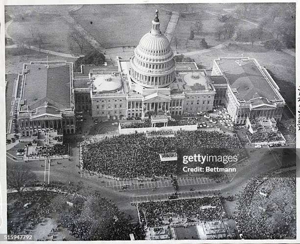 Washington, D.C.: Aerial view of President Dwight D. Eisenhower's inauguration.