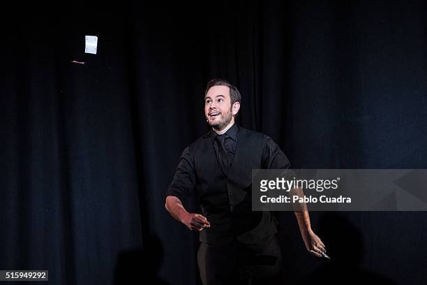 Spanish Magician Jorge Blass pesents 'Palabra de Mago' on March 16, 2016 in Madrid, Spain.
