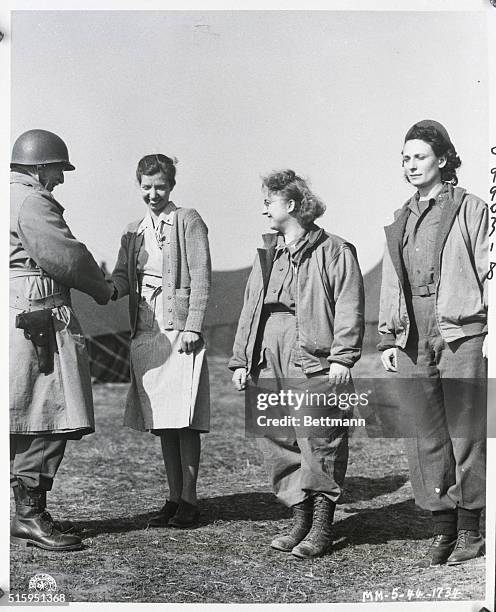 Italy: For heroism during action on the Anzio-Nettuno beachhead in italy, three officers of the Army Nurse Corps receive the Silver Star, first women...