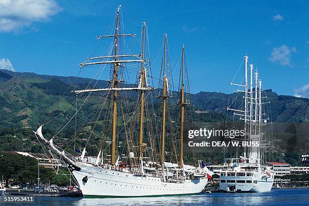Polynesia Ship 82 Port Of Papeete Tahiti Stock Photos, High-Res Pictures, and Images ...