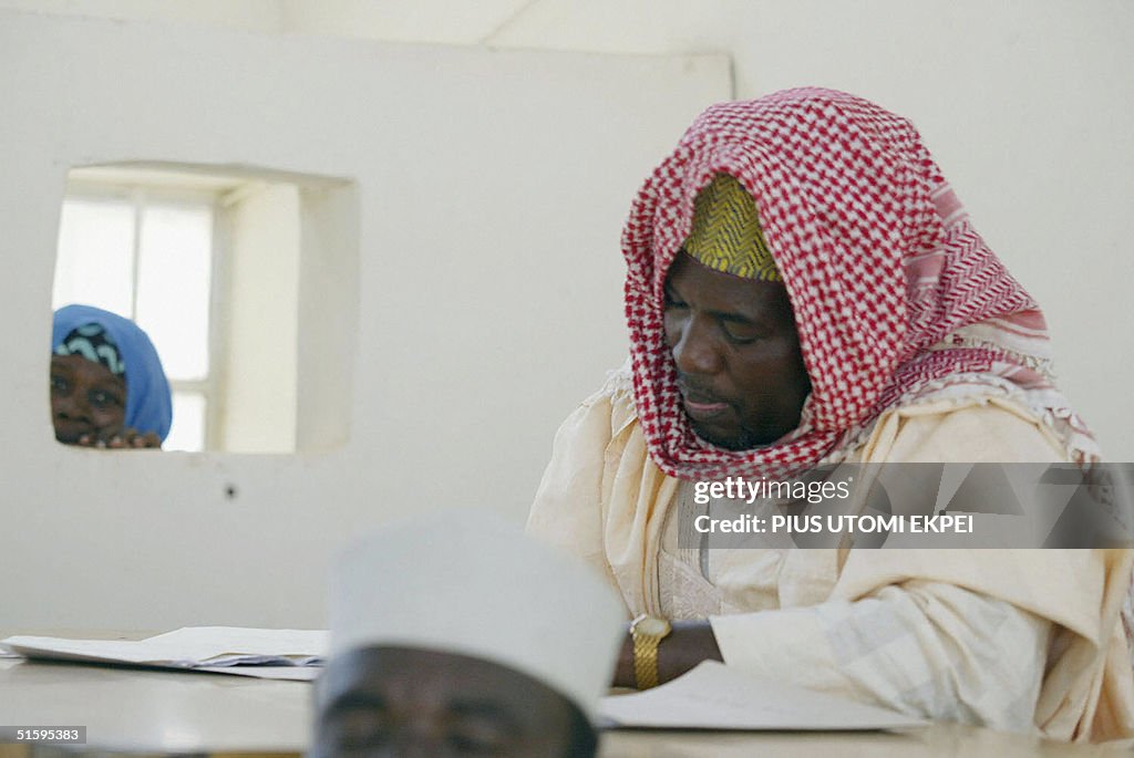 Eighteen-year-old Hajara Ibrahim Imam (L