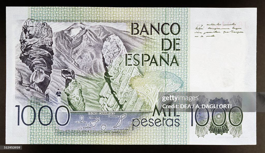 1000 pesetas banknote...