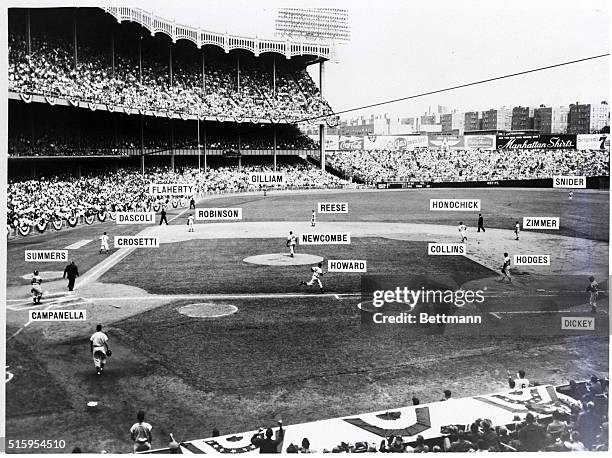 Origina Caption Reads: 9/28/1955-New York, NY: This is a general view of Yankee Stadium as Yankee rookie outfielder Elston Howard hit a home run in...