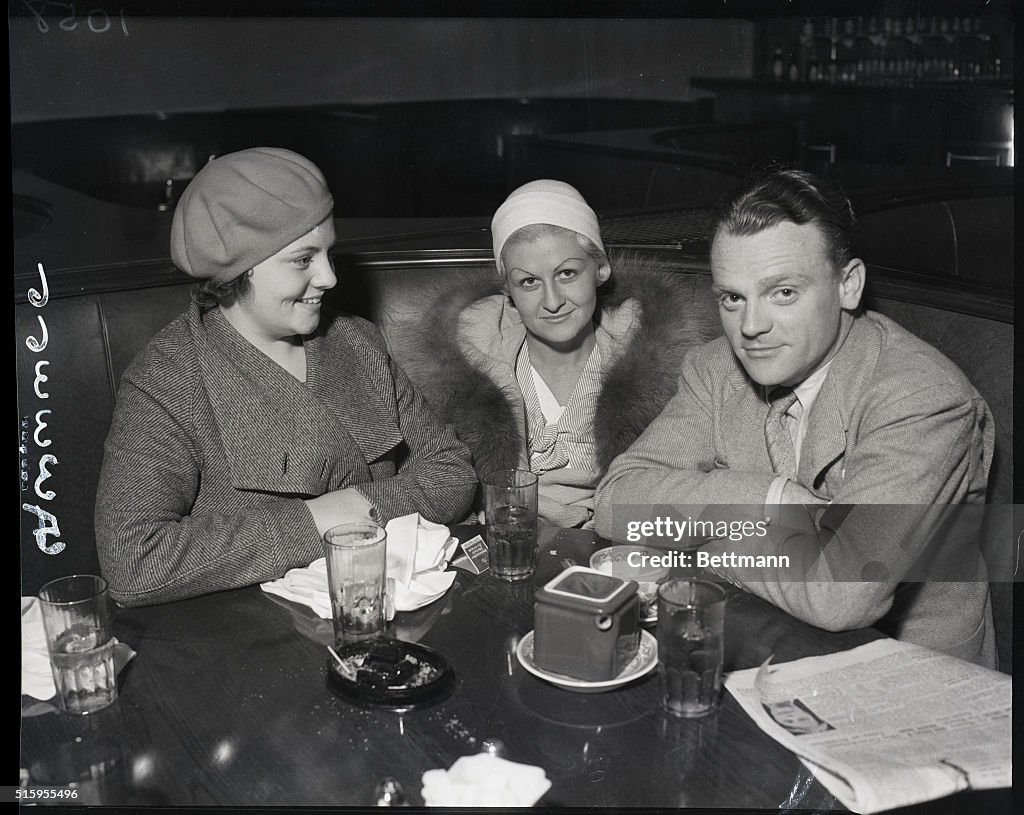 James Cagney And Family At Supper