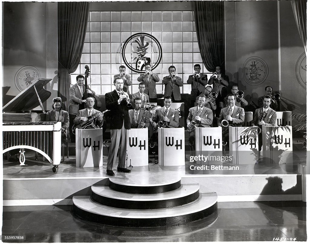 Musician Woody Herman With His Band