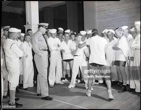Tunney Watching Sailors Boxing Stance Tunney Watching Sailors Boxing Stance