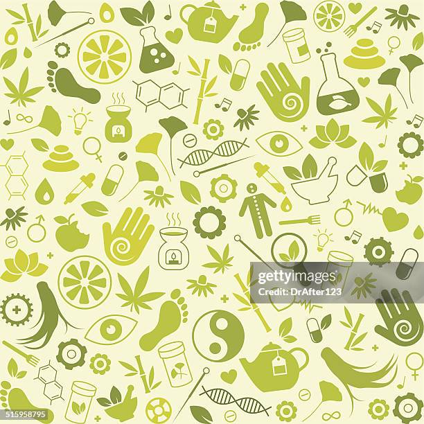 alternative medicine background - ayurveda stock illustrations