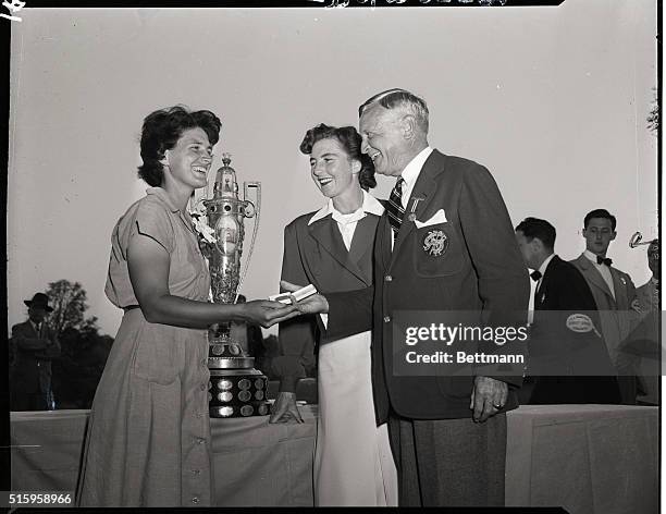 Ardmore, PA- Mrs. Mark A. Porter of Manoa, Pennsylvania, winner in the finals of the Women's National Golf Tournament at the Merion Golf Club, is...