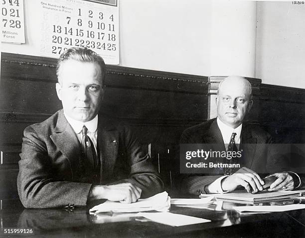 Chicago, IL -: Baseball Scandal before grand jury today. Photo shows Hartley Replogle, Assistant State Attorney and Henry Brigham, Foreman of the...