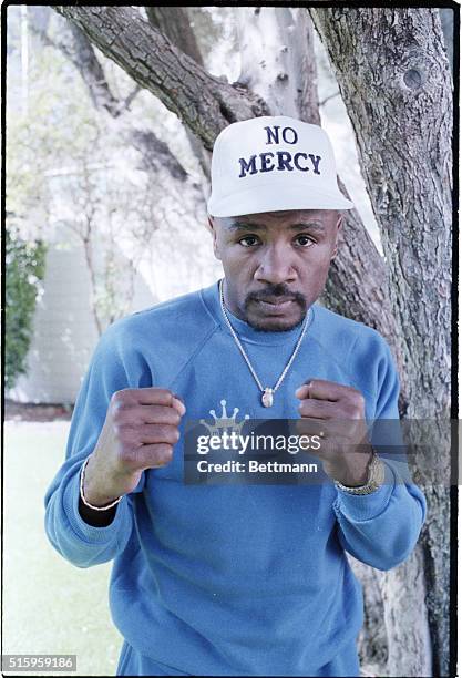 Palm Springs, CaliforniaMarvin Hagler works out at his training camp in Palm Springs, recently, for his April 6th fight with the former welterweight...
