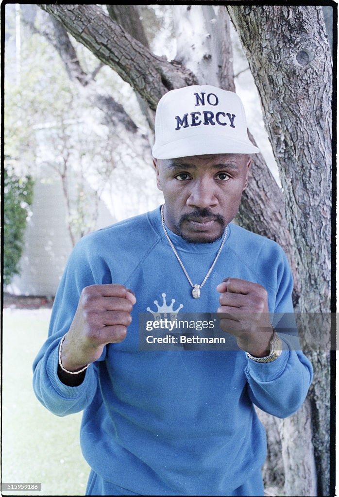 Marvin Hagler Workout In Palm Springs