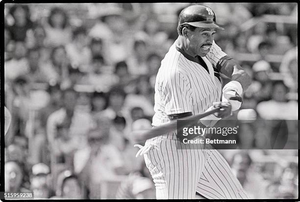New York,NY-New York Yankees' Dave Winfield is a study in concentration and determination as he bats against the Baltimore Orioles in a June 20th...