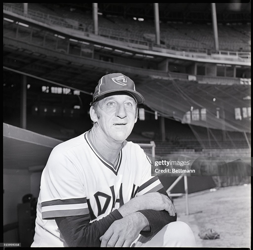 Portrait Of Warren Spahn In Stadium Alone