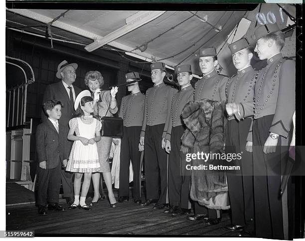 New York, NY-Among those sailing on the Liberte were Lucille Ball and her husband Desi Arnaz and their two children, Lucie and Desi, 6 1/2. Ball is...