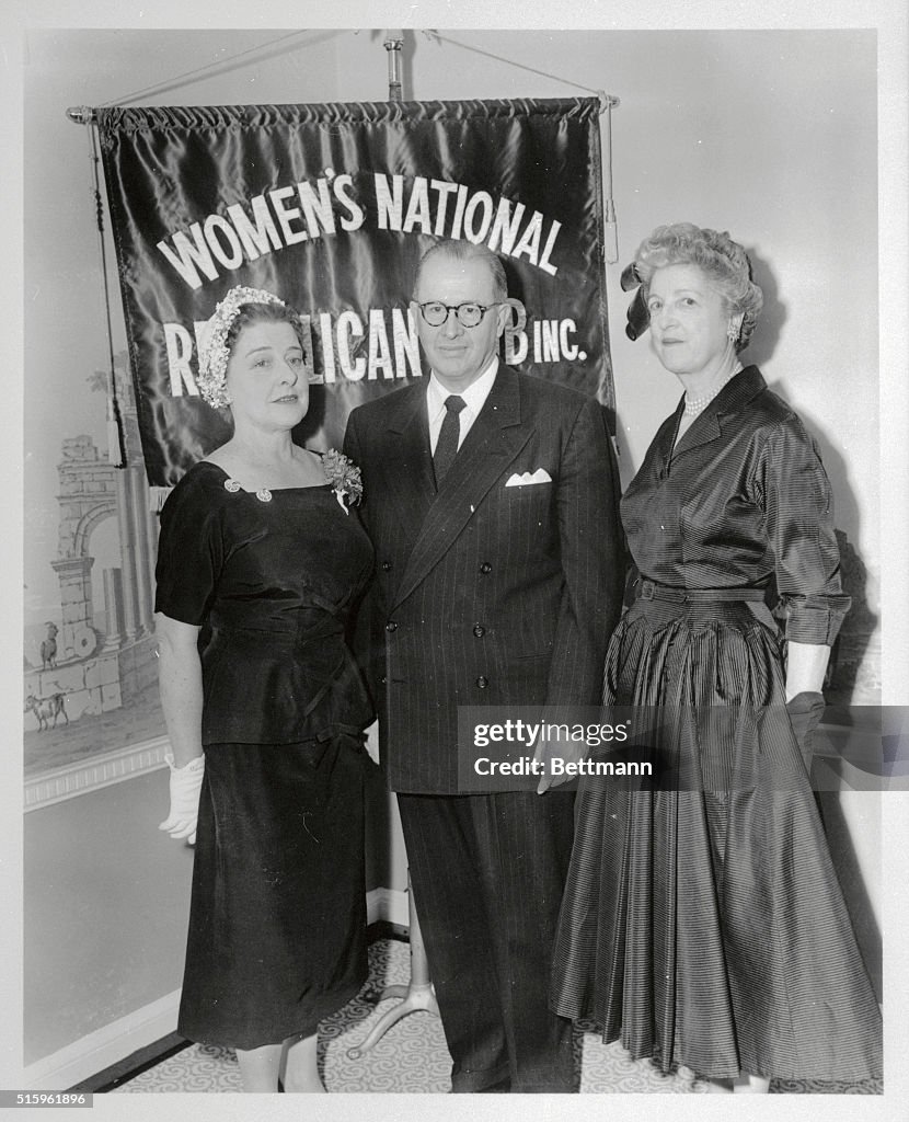 Ezra Taft Benson and Republican Women Posing for Camera
