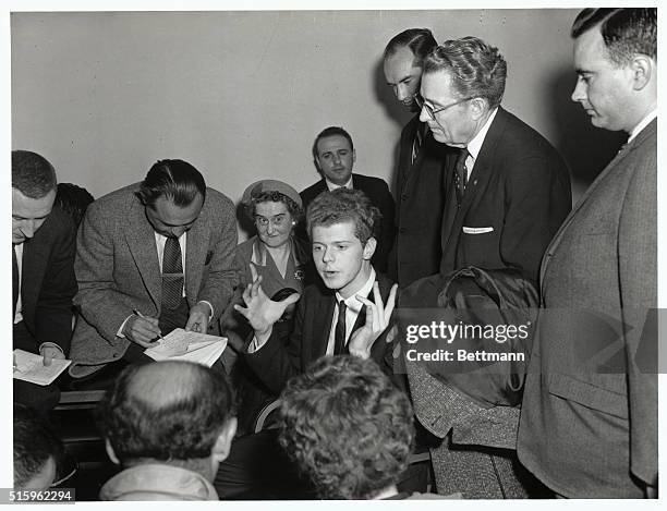 Van Cliburn, American pianist, winner of Tchiavosky Violin and Piano Competition, upon arrival from Moscow.