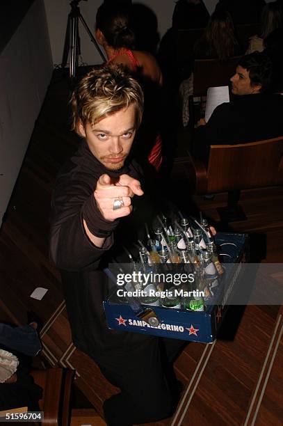 Brodie Young attends the Tsubi fashion show as a Sanpellegrino boy at Federation Square October 28, 2004 in Melbourne, Australia.