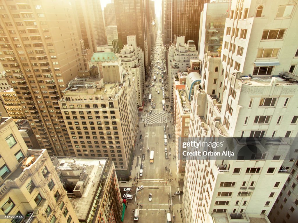 Luftaufnahme der Sechste Avenue