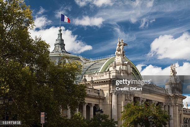 grand palais, paris, france - champs elysees quarter stock pictures, royalty-free photos & images