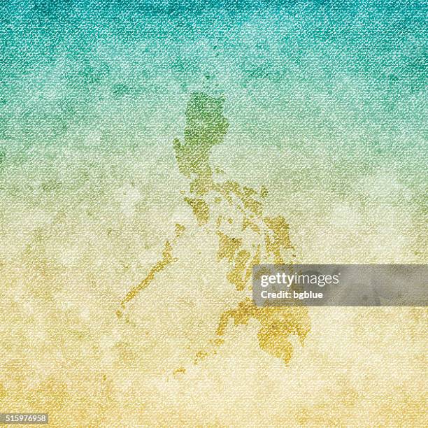 philippines map on grunge canvas background - manila philippines stock illustrations