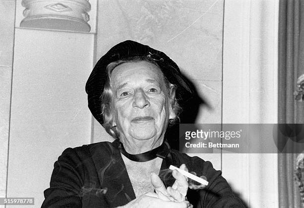 Portrait of American playwright Lillian Hellman who wrote Little Foxes and the screenplay Julia , based on the play Pentimento, and was recognized...
