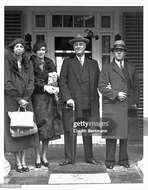 New York Governor and President-elect Franklin Delano Roosevelt on vacation with his wife Eleanor , and his daughter Anna . He is also accompanied by...