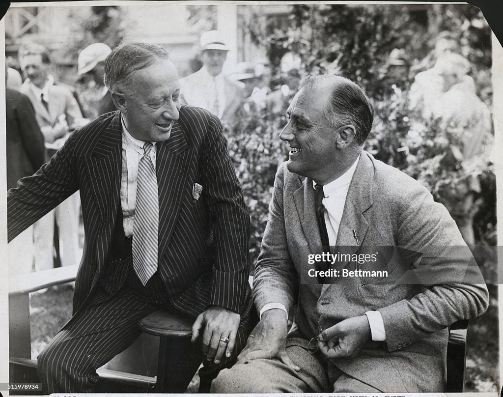 Al Smith Conversing with FDR
