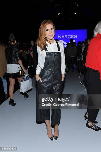 Television Personality Jessi Cruikshank attends Day 1 of Toronto Fashion Week Fall 2016 at David Pecaut Square on March 14, 2016 in Toronto, Canada.