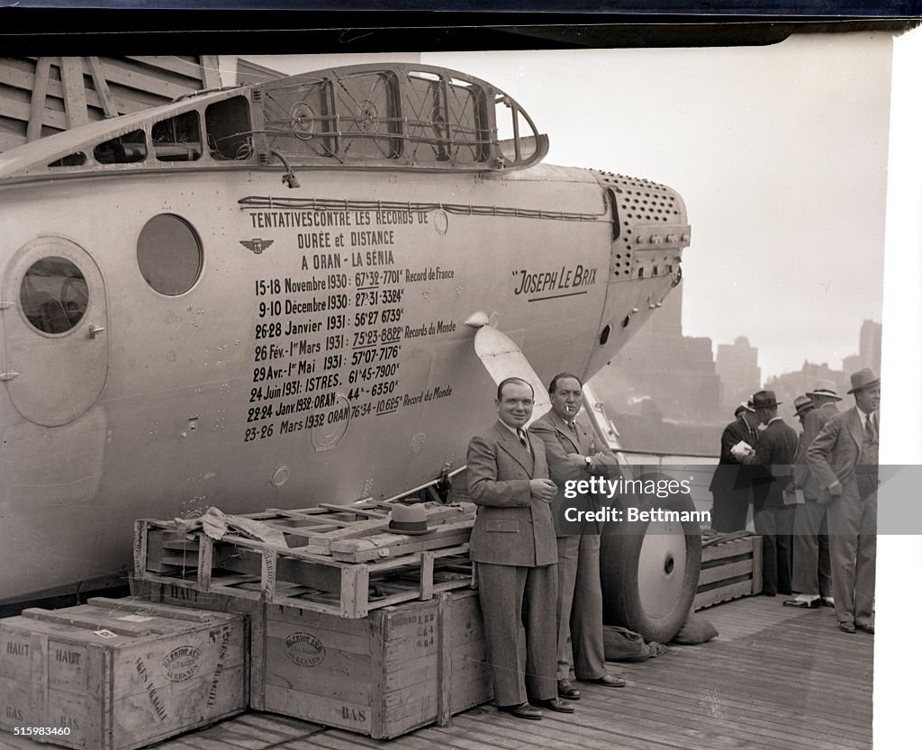 Maurice Rossi and Paul Codos with Airplane