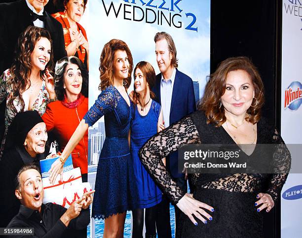 Kathy Najimy attends the "My Big Fat Greek Wedding 2" New York Premiere at AMC Loews Lincoln Square 13 theater on March 15, 2016 in New York City.