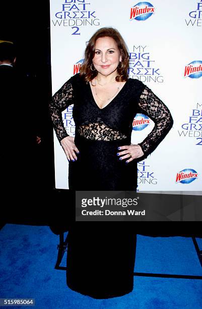 Kathy Najimy attends the "My Big Fat Greek Wedding 2" New York Premiere at AMC Loews Lincoln Square 13 theater on March 15, 2016 in New York City.
