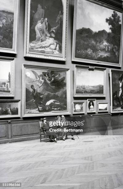 Paris, France: A room in the Louvre Galleries. Undated photograph. BPA2