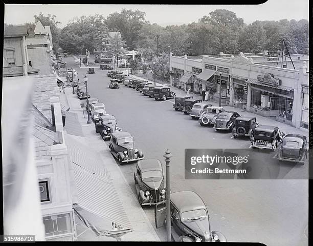 Ridgewood, New Jersey: "Main Street, USA," actually Oak Street. Photograph.