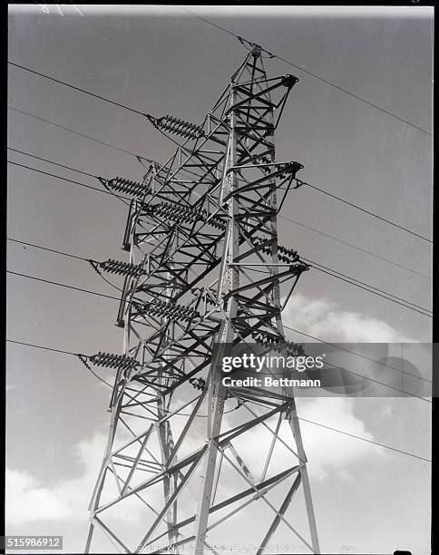Pennsylvania: 200,000 volt transmission towers. Undated photograph.