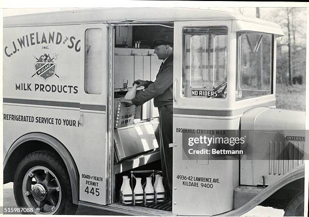 Refrigerated service to your door: The Wieland delivery truck is a welcome daily visitor to residents of Kildare. Undated photo.