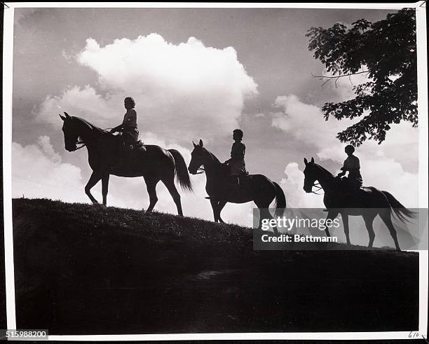 White Sulphur Springs, VA: Bridle path silhouette. Undated.