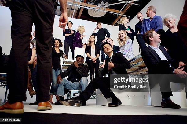 Ben Schwartz is photographed behind the scenes of The Hollywood Reporter's Emmy Supporting Actor Portrait shoot at Siren Orange Studios for The...