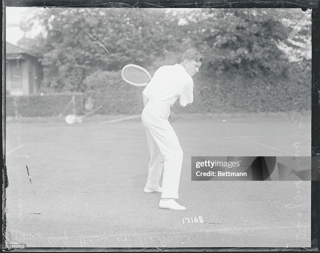 Maurice McLaughlin Playing Tennis