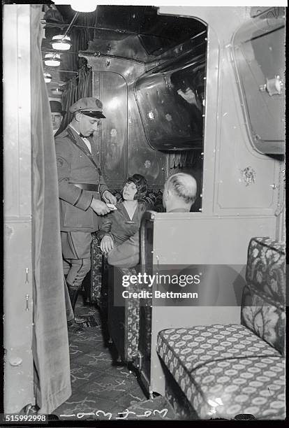 New motor bus, which will run between New York City and Chicago, Illinois, has accommodations just like the railroad Pullman. Passengers will sleep...