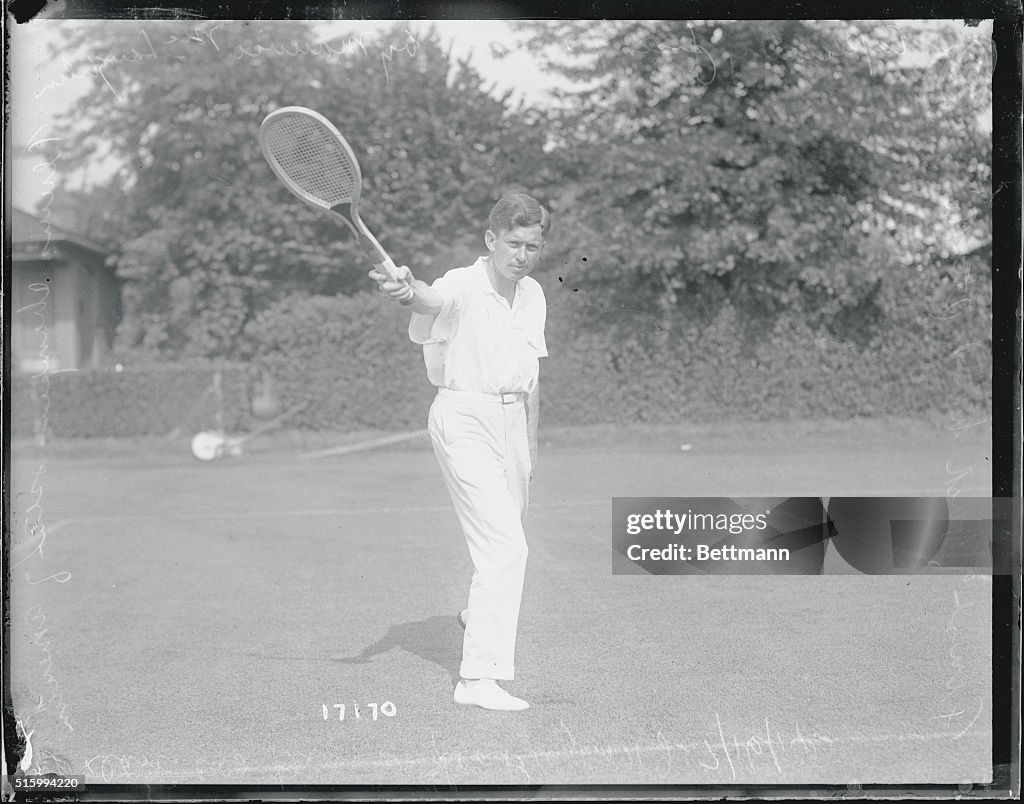 Maurice McLaughlin Playing Tennis