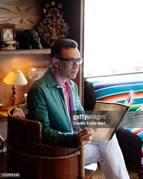 Fred Armisen is photographed behind the scenes of the The Hollywood Reporter Comedy Actor Emmy Roundtable at the Bungalow at the Fairmont Hotel for...