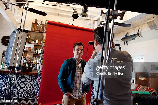 Jake Johnson is photographed behind the scenes of the The Hollywood Reporter Comedy Actor Emmy Roundtable at the Bungalow at the Fairmont Hotel for...